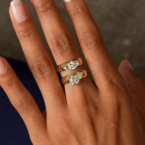 Bague de fiançailles unique en or jaune pour femme, diamant taille marquise 1 carat, style classique, pierre naturelle - Product Image 6