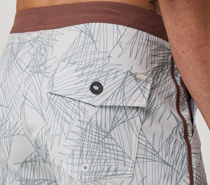 Short de bain pour homme à séchage rapide et écologique avec taille ajustable, motif floral tendance, en polyester/spandex coloré - Product Image 5