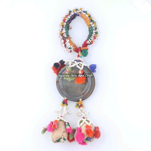Proveedor de oro indio al por mayor raro antiguo indio Vintage auténtico BANJARA tribal brazalete tobillera borla vientre WB001 - Product Image 2