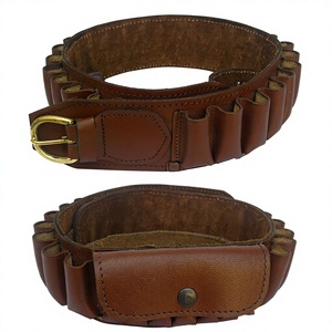 Ceinture de chasse en cuir – Ceinture à munitions robuste pour l'extérieur avec boucles en laiton pour le tir et la chasse (OEM/Personnalisé) - Product Image 3