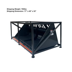 Godet à neige/mulchage robuste de 72 po pour mini-chargeuse, bord à bords coupés, capacité de charge de 1500 lb, fixation rapide universelle pour TMG SN72 de 5 tonnes, neuf - Product Image 6
