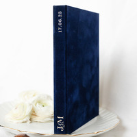 Boîte Cadeau Photo Magnétique Personnalisée de Luxe en Velours Rigide, Coffret de Mariage pour Album Souvenirs et Suite d'Invitations de Mariage avec Ruban