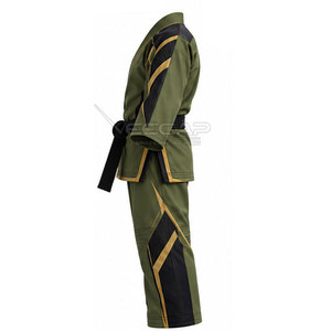 <b>Karate</b> Uniform Natural Cotton Martial Arts School Outfit Full Sleeve Training Top Straight <b>Trousers</b> Set - Product Image 6