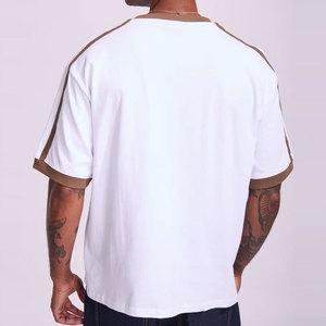 T-shirt col en V, style décontracté, tendance, uni, vintage, tricoté, coupe régulière, extensible, logo personnalisé sur le devant, séchage rapide - Product Image 6