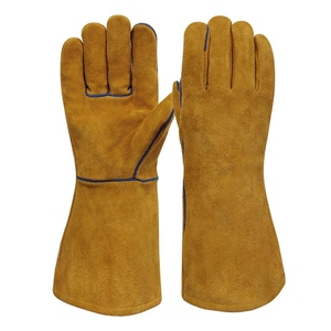 Gants de soudure en cuir de vachette pleine fleur de haute qualité, résistants à la chaleur, aux étincelles et aux flammes, durables, pour la sécurité au barbecue - Product Image 1