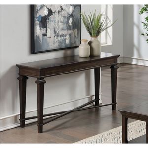 Console di Design tradizionale con finitura Espresso tavolo 1pc per soggiorno mobili divano tavolo - Product Image 3