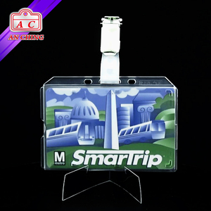 Matt Finish Horizontal Landscape ABS Rigid Plastic Credit <b>Card</b> ID <b>Card</b> <b>Holder</b> - Product Image 3