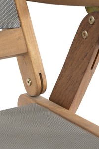 Hot Selling Acacia Folding <b>Chair</b> Comfortable <b>Reclining</b> Outdoor Lounger with Armrests Durable and Modern Design for Hotels - Product Image 5