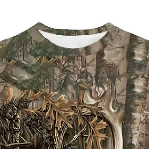 T-shirts de chasse pour hommes, 100% coton, légers, respirants, séchage rapide, manches courtes, pour la pêche, la randonnée, l'hiver - Product Image 4