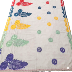 Foulard Musulman Léger en Chiffon Viscose pour Femme Africaine, Brodé de Strass Floraux, Idéal pour l'Été, Vente en Gros, OEM - Product Image 2