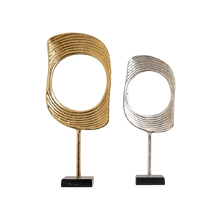 Escultura de Pájaro Metálica de Lujo con Acabado Dorado, Adorno de Mesa para Sala de Estar u Hotel, Venta al Por Mayor - Product Image 3