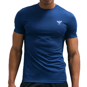 <b>Mens</b> Regular Fit Crew Neck Short Sleeve T-<b>Shirt</b> <b>Stretch</b> Breathable Quick Dry Solid 220 Grams Casual Sports Gym 100% Cotton - Product Image 1