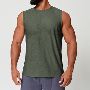 Custom Printed Logo Plain Blank Men Gym Tank <b>Tops</b> Breathable Moisture Wicking Sleeveless Men Casual T-shirts Activewear Men - Product Image 5
