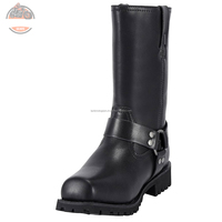 Bottes Chopper Biker en cuir véritable résistant à l'eau de qualité supérieure chaussures de moto équitation bottes Chopper en cuir de sport de course