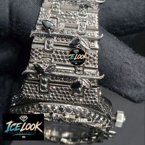 ICE LOOK นาฬิกาผู้ชายสไตล์ฮิปฮอป สแตนเลสสตีล 40 มม. ตัวเรือนทรงไม่สมมาตร หน้าปัดคริสตัลแซฟไฟร์ ระบบอนาล็อก ควอตซ์ เข็มเรืองแสง - Product Image 4