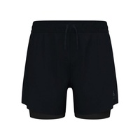 Shorts pour hommes noirs à séchage rapide avec cordon de serrage et poches, pantalon court de sport décontracté, taille mi-haute, en polyester tricoté