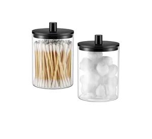 Frasco de Vidrio Transparente con Tapa de Madera Maciza Marrón, Frasco Redondo Decorativo de Vidrio Transparente, Perfecto para Azúcar, Sal, Café, Té, Dulces - Product Image 4