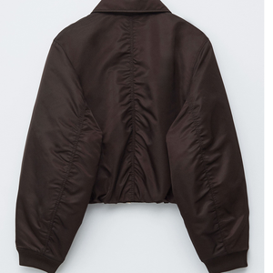 TAOP&ZA Blouson Bomber Unisexe Plissé Imprimé Écologique Respirant Zippé Réversible Imperméable Coupe-Vent Col en V - Product Image 4