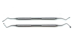 Cureta dental Lucas de doble punta con mango hueco, instrumento quirúrgico dental de acero inoxidable reutilizable, aprobado por ISO - Product Image 2