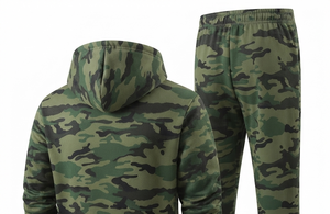 Men's <b>Camouflage</b> Hoodie And Joggers Set Full Sleeve Drawstring Casual Tracksuit Autumn Breathable 100% Polyester Regular Fit - Product Image 4
