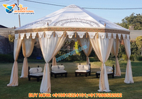 Tente de mariage indienne moderne Mandap - Structure métallique durable, tissu personnalisable, taille et couleur sur mesure, design personnalisé pour événements en plein air