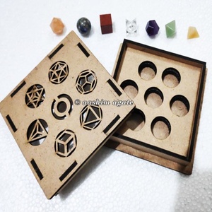 Pierres de Chakra en Quartz, Solides Platoniques, Géométrie Sacrée, Ensemble de 7 Pièces, Cristaux d'Équilibrage des Chakras, Guérison par la Pierre, Reiki, Feng Shui - Product Image 1