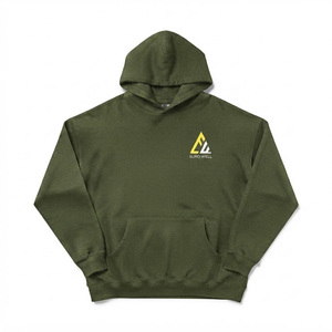 Sweat à capuche de luxe personnalisé 100 % coton coupe classique pour homme, épaules tombantes, broderie de haute qualité, grammage lourd - Product Image 1