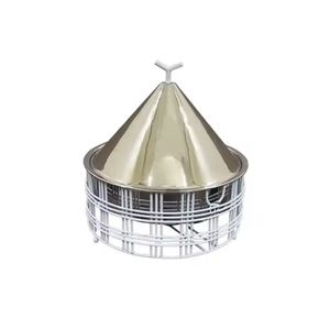 Handmade Brown White Woven Date Jar with Silver Dome Lid Elegant Sweets Serving Bowl Luxury Ramadan Gift <b>Tabletop</b> Decoration - Product Image 6