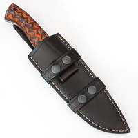 Couteau tactique à lame fixe de 8 pouces, fabriqué à la main, avec revêtement en poudre, acier au carbone pleine tige, qualité industrielle, pour la chasse et le camping, OEM