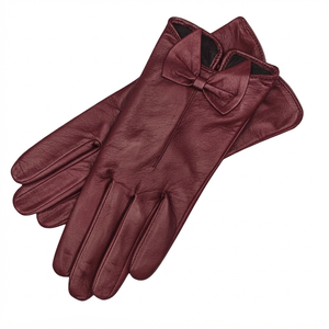 <b>Womens</b> <b>Leather</b> <b>Gloves</b> Wrist Length with Bow Thermal Winter Dress <b>Gloves</b> <b>Leather</b> <b>Gloves</b> for <b>Women</b> SheepSkin Winter Casual <b>Gloves</b> - Product Image 1