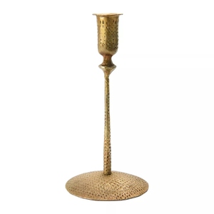Classic design Hand forged hammered metal <b>taper</b> <b>candle</b> holder antique brass finish <b>candle</b> stand offer customizations - Product Image 1