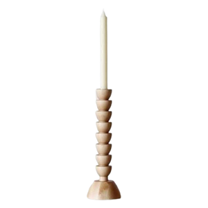 Meilleures ventes : Porte-bougies en bois faits à la main pour centre de table, support de bougie pilier en bois au prix d'usine - Product Image 3