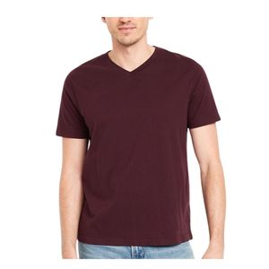 Camiseta Personalizada para Hombre, Cuello en V, Manga Corta, Informal, Básica, Suave, Transpirable, Ligera, para Uso Diario de Verano, Fabricante OEM - Product Image 2