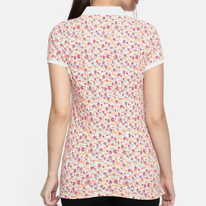 Polo de golf pour femme avec impression sérigraphique de logo personnalisé, polo de haute qualité 100% coton pour femme - Product Image 4