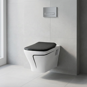 Modern One Piece Ceramic Toilet Bowl With Glossy Matte Color Finish Floor Mount Sanitary Ware For Bathroom WC Set - Product Image 2