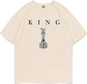 Camiseta de ajedrez King para hombre, camisetas gráficas de diseñador, camisetas estampadas para hombre, camiseta urbana con letras, ropa de calle - Product Image 4