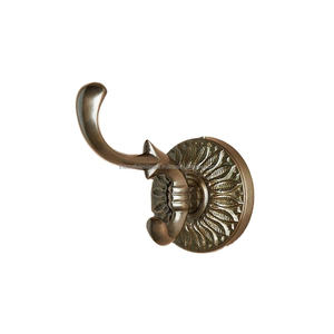 Crochet mural en laiton moulé de style floral, articles de quincaillerie de luxe, crochets muraux, prix de gros - Product Image 1