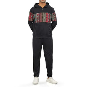 Nouveauté : Survêtements pour hommes de haute qualité, fabriqués avec soin, pour l'hiver, 65% coton, 50% polaire, couleur noire, pull sportif - Product Image 4