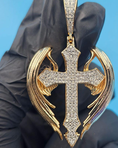 จี้รูปกางเขนแบบคริสครอสสั่งทำพิเศษ สไตล์ฮิปฮอป ประดับเพชรโมอิสซาไนต์ VVS  จี้รูปกางเขนสำหรับคนรักรелиกชัน ของขวัญบาสปิทัม - Product Image 1