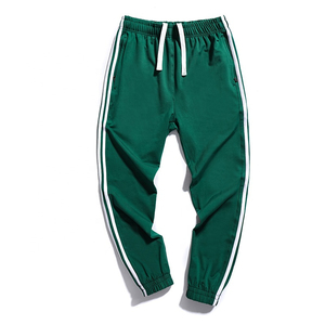 New Workout Elastic Waist Regular <b>Stripped</b> Midweight Eco-Friendly Breathable Quick Dry Pockets Jogger Sweatpants Men's Pants - Product Image 3
