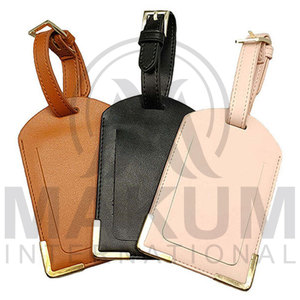 Etiqueta de equipaje de cuero genuino con diseño y logotipo personalizados - Product Image 6
