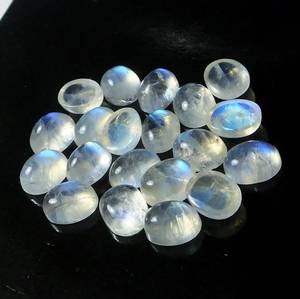 Wholesale Oval <b>Rainbow</b> Moonstone Cabochon Natural Gemstone <b>Top</b> Selling Price Hole Straight Drilled Jewelry Making Available Bulk - Product Image 1