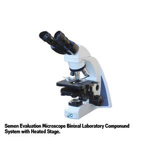 Microscope d'évaluation du sperme, système composé binoculaire de laboratoire avec plateau chauffant - Product Image 2