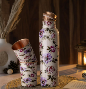 Botella de Agua Metálica con Diseño Artístico 'Love', Portátil, Novedosa, para Viajes, Ecológica, Multiusos, para el Hogar, con Tapas y Posavasos - Product Image 4