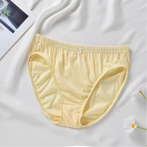 กางเกงชั้นในสตรีสีพื้นพร้อมโบว์สวมใส่สบาย - Product Image 6