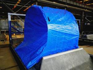 ผ้าใบกันน้ำ PE ผ้าใบกันน้ำทนทานสำหรับงานหนักผ้าคลุมเต็นท์รถบรรทุกเคลือบสีพื้น - Product Image 5