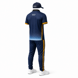 ชุดวอร์มคริกเก็ตไล่เฉดสีสำหรับผู้ชาย เสื้อโปโล กางเกงจ็อกเกอร์ หมวก ชุดแห้งเร็ว ชุดทีม ชุดยูนิฟอร์มแบบกำหนดเอง - Product Image 4