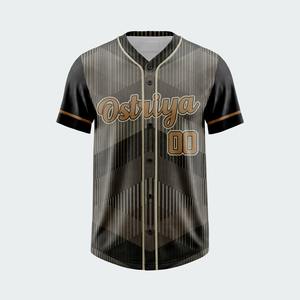 Maillot de baseball/softball à manches courtes à deux boutons, respirant, séchage rapide, col en V, unisexe, vêtements de sport, logo personnalisé, prix abordable - Product Image 5