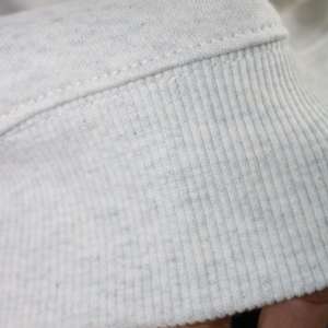 FURMAN WHITE <b>Mock</b> <b>Neck</b> Sweatshirt 100% PURPEL Applique Embroidery wide <b>neck</b> Sweatshirt Finer Threads - Product Image 6