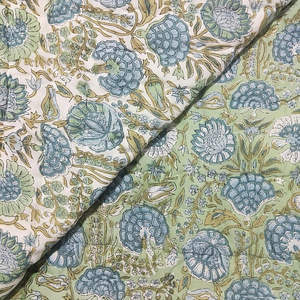 Couverture matelassée en tissu 100% pur coton réversible asperges en gros de qualité supérieure avec housse pour canapé et couette de lit - Product Image 4